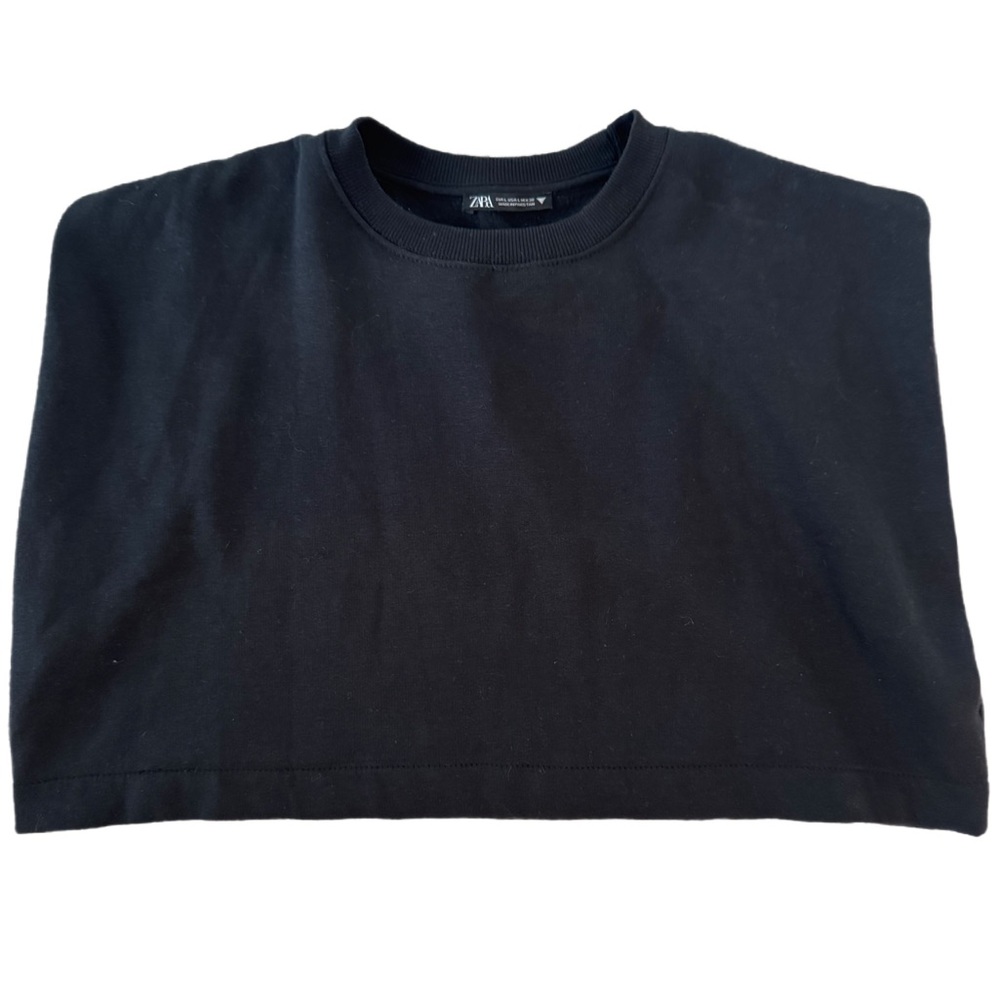 Zara Black Cropped Muscle Tee